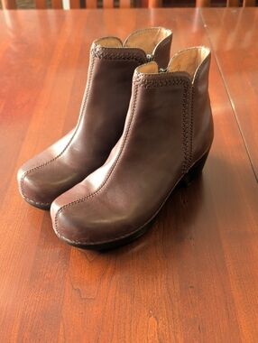 Dansk Women's Scout Brown Leather Ankle Boots